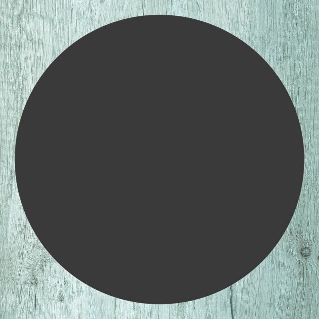 Eerie Black Solid Colour Round Paper Coaster (Creator Uploaded)
