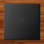 Eerie Black Solid Colour Tile<br><div class="desc">An intense and sophisticated deep black that exudes timeless elegance.Perfect for those seeking to make a bold statement.This powerful hue captures the essence of mystery and sophistication.This rich black colour is the ultimate choice for a striking and refined aesthetic.</div>