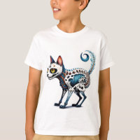 Eerie Cat-Skull Fusion - Detailed Artistic