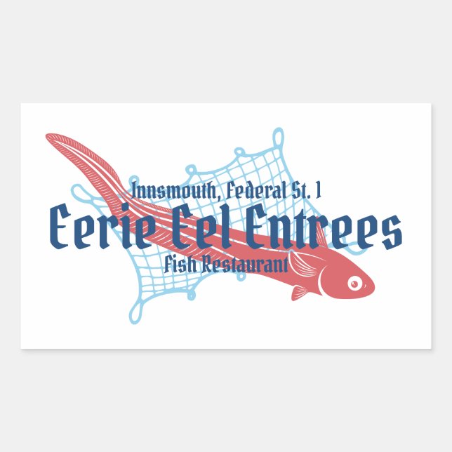 Eerie Eel Entrees Innsmouth Fish Restaurants Sticker (Front)