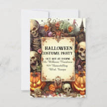 Eerie Evening Invite: Personalized Halloween Party