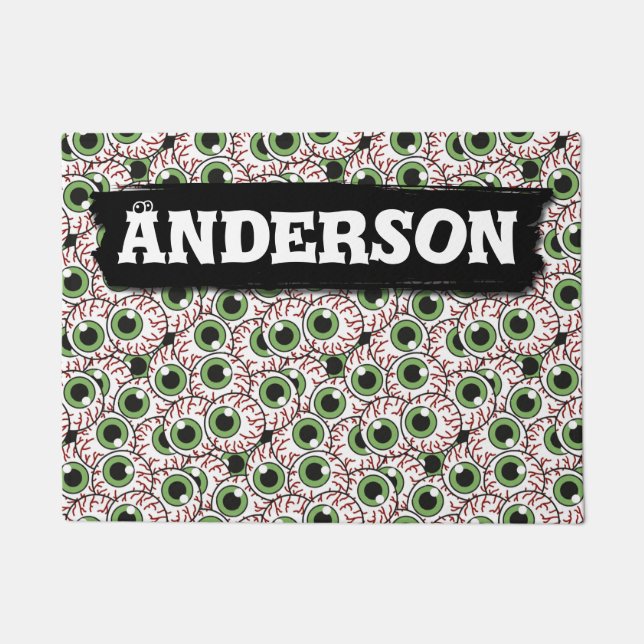 Eerie Eyeballs | Sinister Stare Hypnotizing Eyes Doormat (Front)