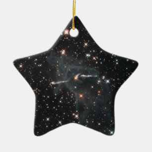 Eerie ghost in Carina Nebula Ceramic Ornament