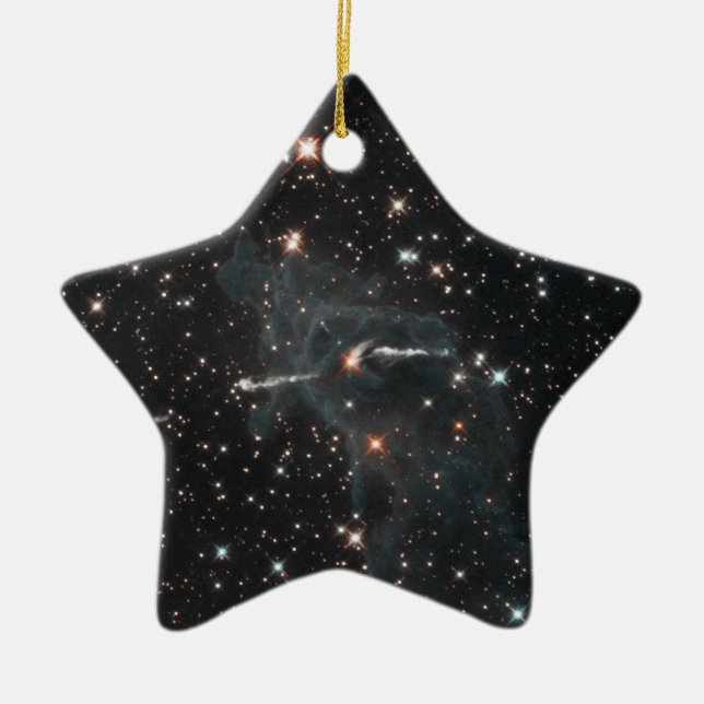 Eerie ghost in Carina Nebula Ceramic Ornament (Front)