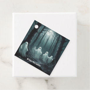 Eerie Ghosts Floating Through a Haunted Forest Favour Tags
