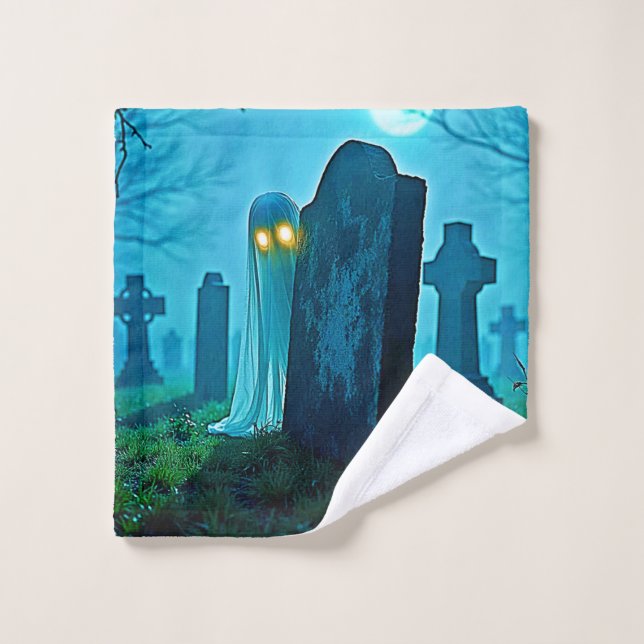 Eerie Glimpse du fantôme du cimetière (Gant de toilette)