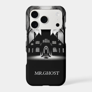 Eerie Gothic Mansion Silhouette