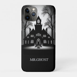 Eerie Gothic Mansion Silhouette iPhone 11 Pro Case