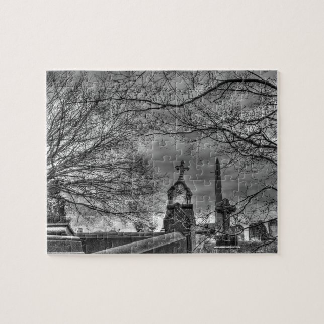 eerie graveyard jigsaw puzzle (Horizontal)