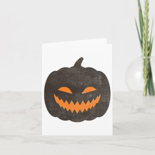 Eerie Halloween Jack-o-lantern Pumpkin Card