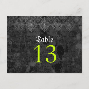 Eerie Halloween Mariage Carte Numéro de table