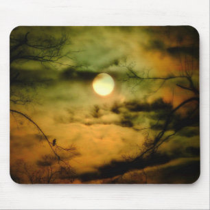 Eerie Lunar Night Mouse Pad