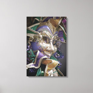 Eerie Mardi Gras Mask Canvas Print