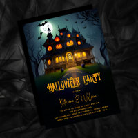 Eerie Night Spooky Haunted House Halloween Party