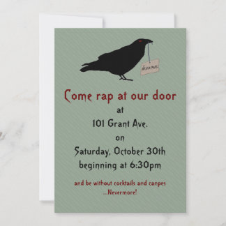 Eerie Raven Halloween Party Invitation