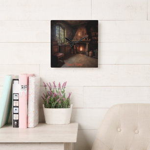 Eerie Seclusion Square Wall Clock