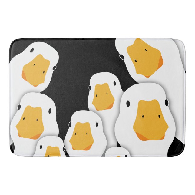 Eerie Surveillance: Geese Monitoring from Space Bath Mat (Front)