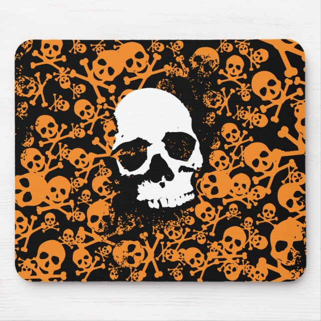 Eerie Symmetry: A Vibrant Array of Colourful Human Mouse Pad (Front)
