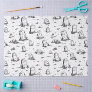 Eerie Tombstone Wrapping Paper
