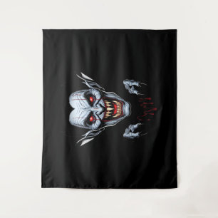 Eerie Vampire Face Tapestry