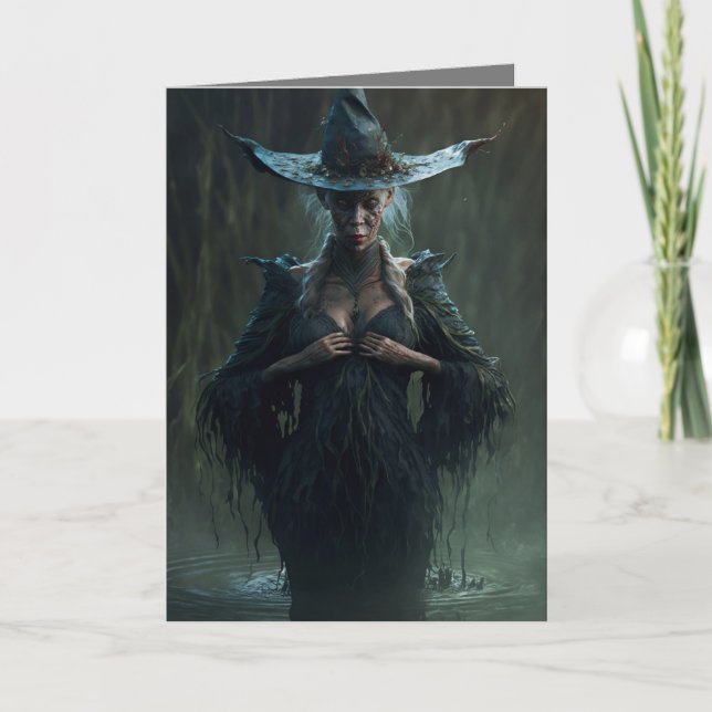 Eerie Witch Holiday Card (Front)