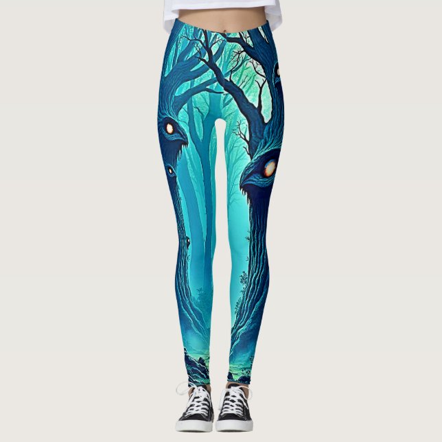 Eerie Woodland Eyes Leggings (Front)