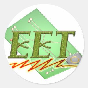 EET - ELECTRICAL ENGINEER TECH CIRCUIT BOARD LOGO CLASSIC ROUND STICKER
