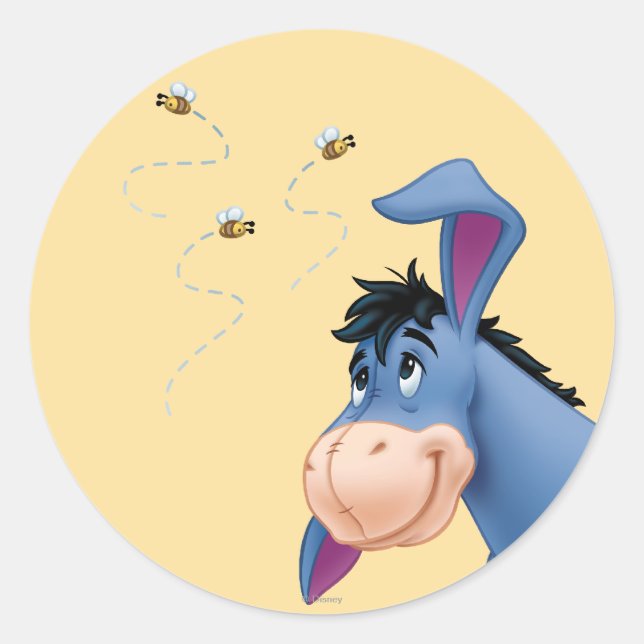 Eeyore 2 classic round sticker (Front)