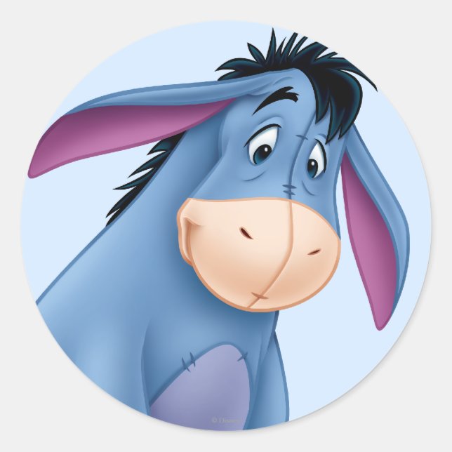 Eeyore 4 classic round sticker (Front)