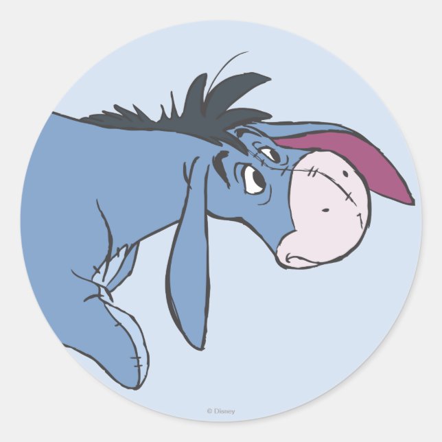 Eeyore 9 classic round sticker (Front)