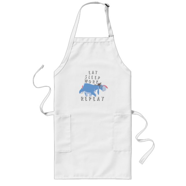 Eeyore | Eat Sleep Work Repeat Long Apron (Front)