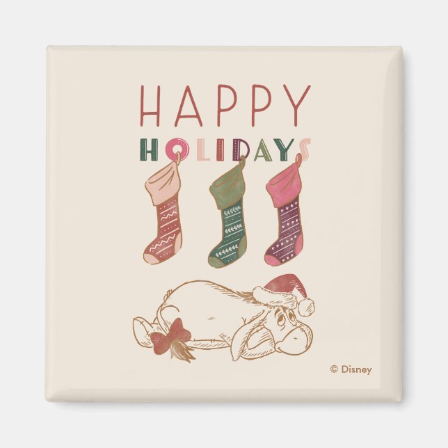 Eeyore | Happy Holidays Magnet (Front)