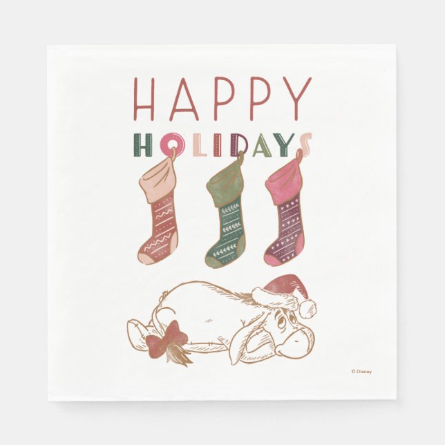 Eeyore | Happy Holidays Napkin (Front)
