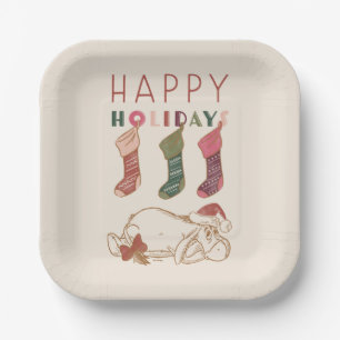 Eeyore   Happy Holidays Paper Plate