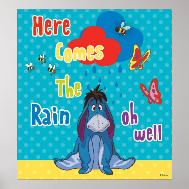 Eeyore | Here Comes the Rain Poster (Front)