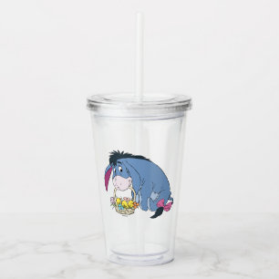 Eeyore Holding Easter Basket Full of Baby Chicks Acrylic Tumbler