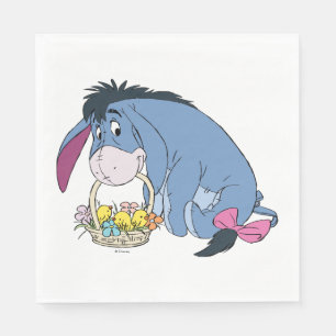 Eeyore Holding Easter Basket Full of Baby Chicks Napkin
