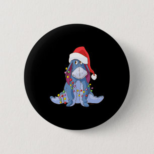 Eeyore Santa Claus  2 Inch Round Button