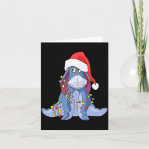 Eeyore Santa Claus Card