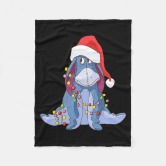 Eeyore Santa Claus  Fleece Blanket