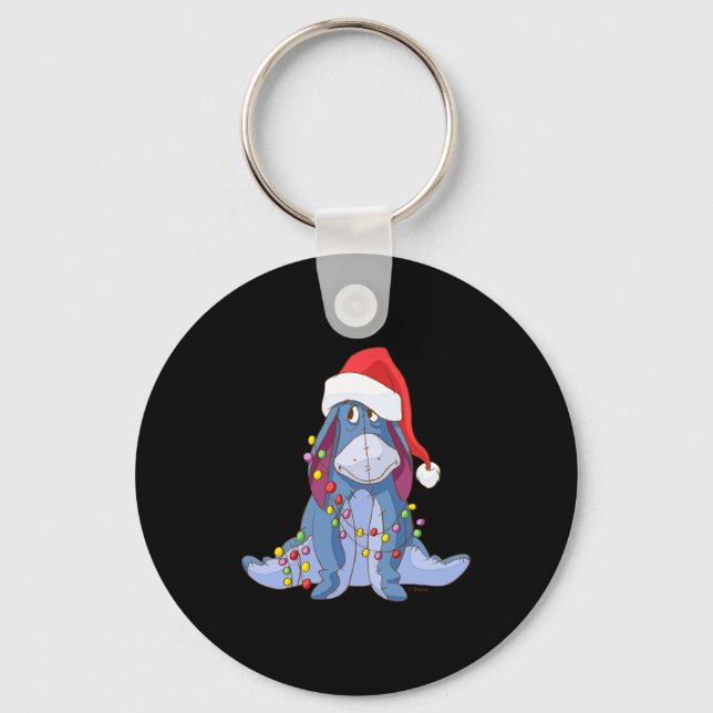 Eeyore Santa Claus  Keychain (Front)