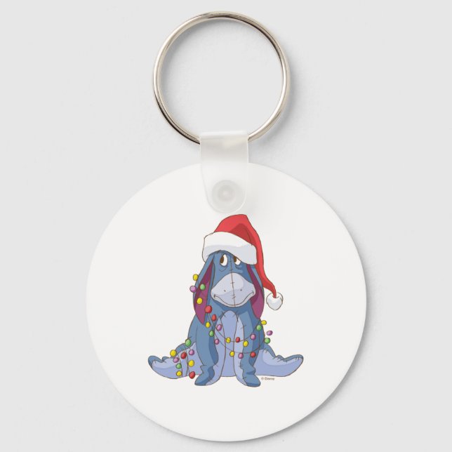 Eeyore Santa Claus  Keychain (Front)