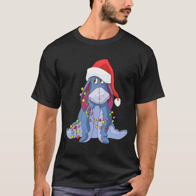 Eeyore Santa Claus  T-Shirt (Front)