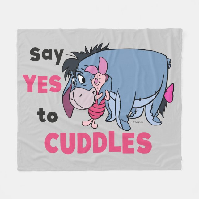 Eeyore | Say Yes to Cuddles Fleece Blanket (Front (Horizontal))