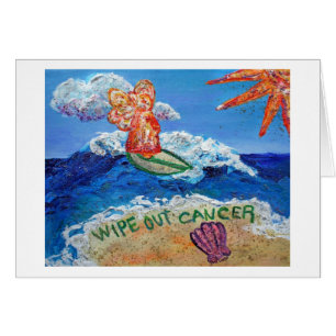Effacer Cancer Angel Art Carte de voeux personnali