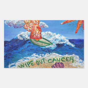 Effacer le cancer Ange Art autocollants