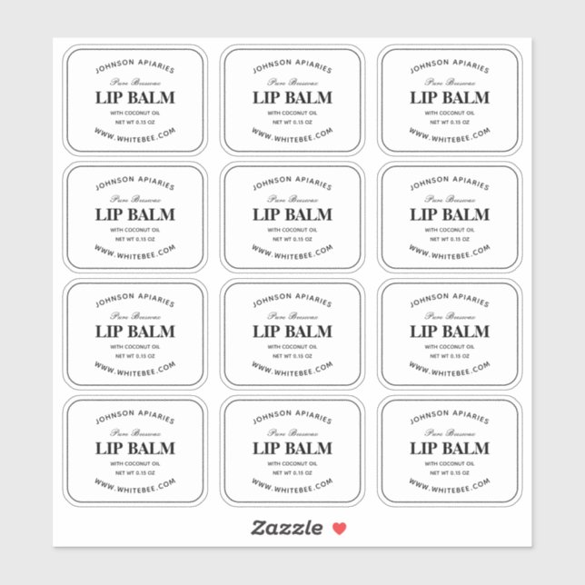 Effacer les Étiquettes de baume à lèvres (Feuille)