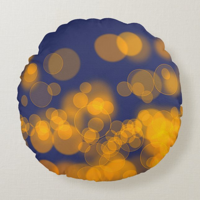 effect bokeh. round pillow (Front)