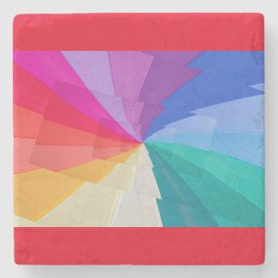 Effect Droste on stone coaster
