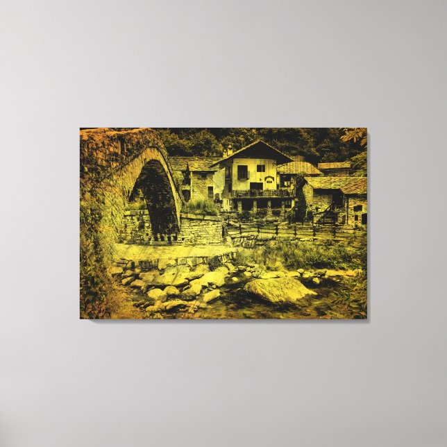 EFFECT GRUNGE on donkey back on Canvas Print (Front)